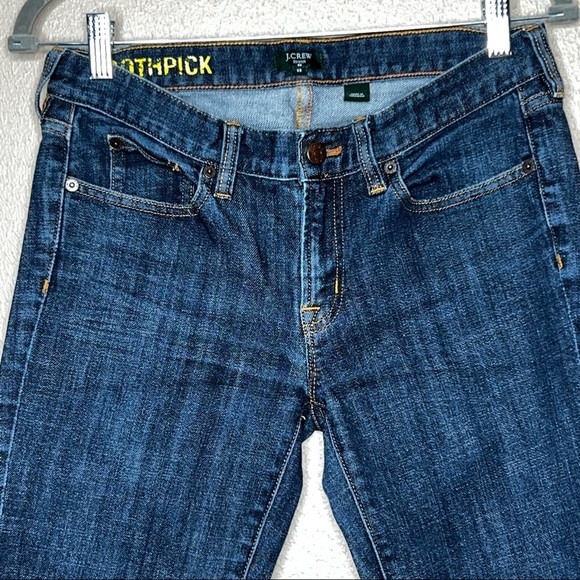 J Crew Factory Womens Toothpick Denim Bue Jeans Dark Wash Size 28 - Picture 2 of 10